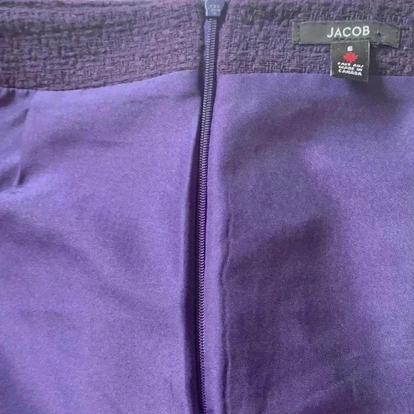 Jacob Purple knit, fully lined, mini skirt ,  size 6. - Picture 7 of 7